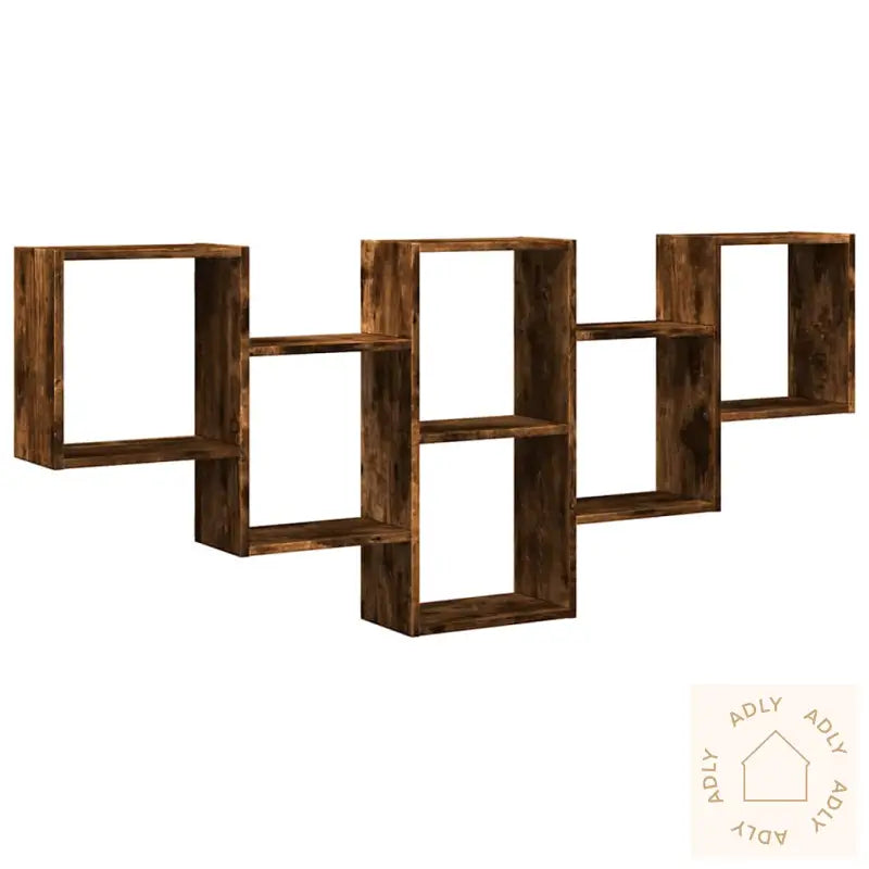 Vegghylle Røkt Eik 159X18X66 Cm Konstruert Tre