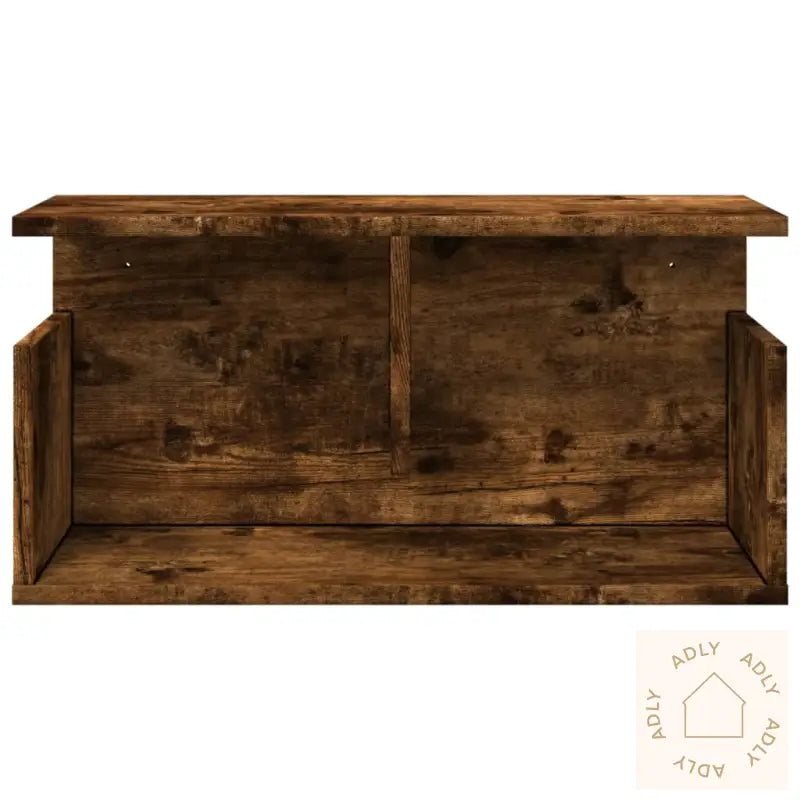 Veggskap 60X20X30 Cm Røkt Eik Konstruert Tre