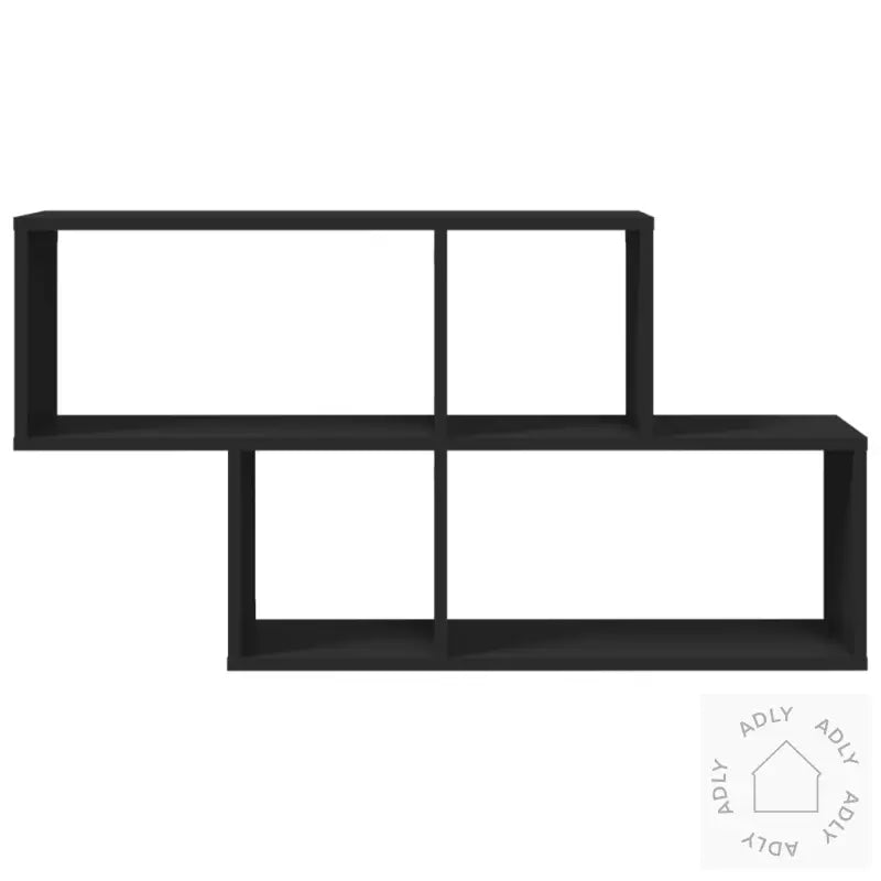 Vegghylle Svart 100X20X53 Cm Konstruert Tre