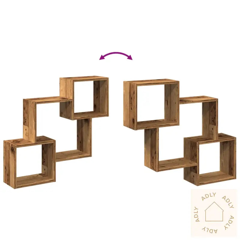 Veggskap 78X18X71 Cm Gammelt Tre Konstruert Tre