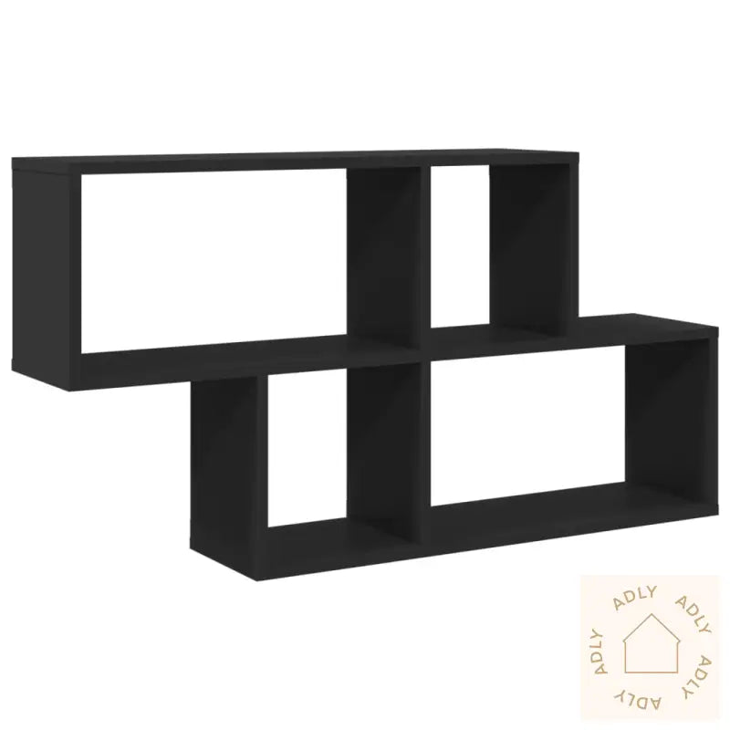 Vegghylle Svart 100X20X53 Cm Konstruert Tre