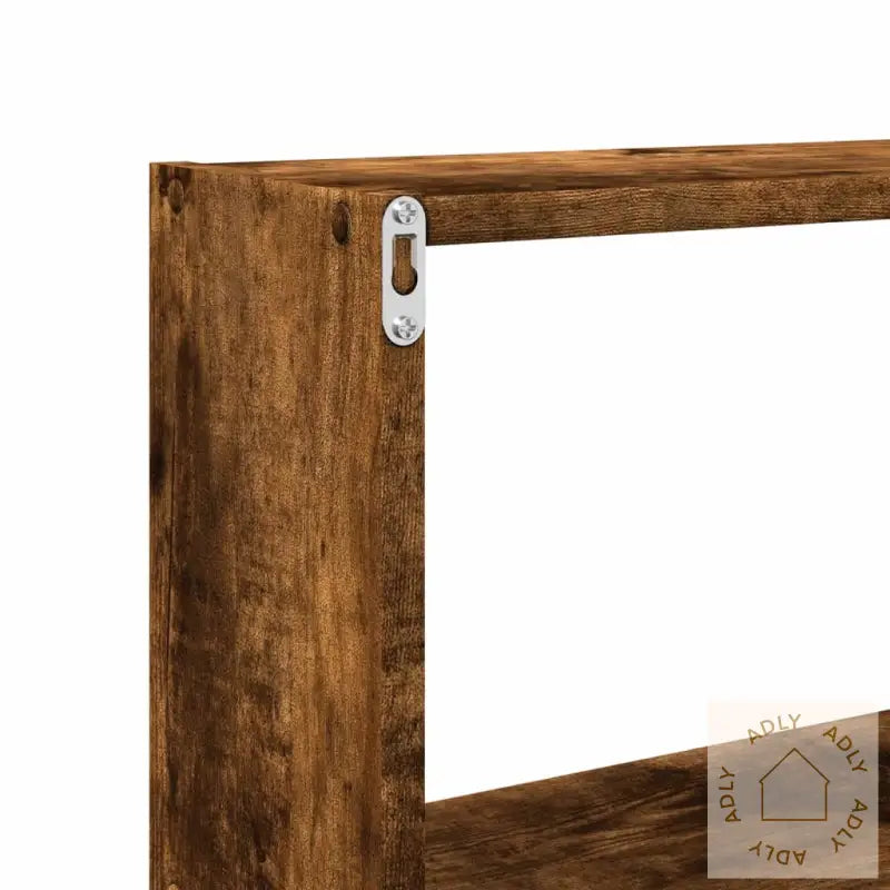 Veggskap 158X18X53 Cm Røkt Eik Konstruert Tre