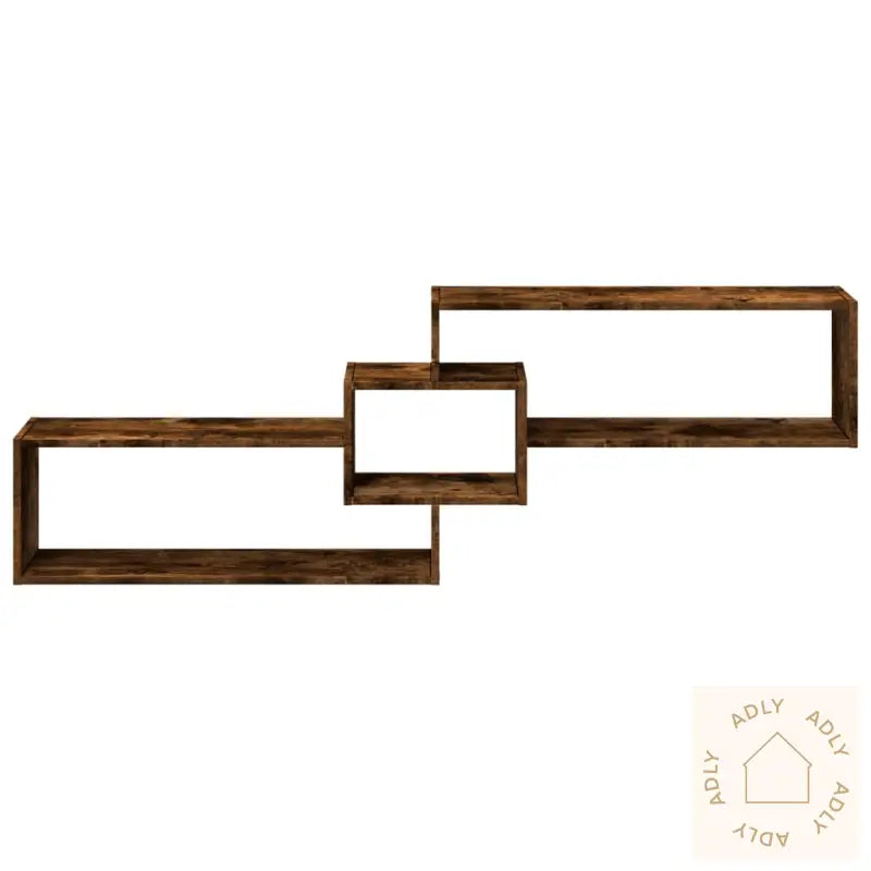 Veggskap 158X18X53 Cm Røkt Eik Konstruert Tre