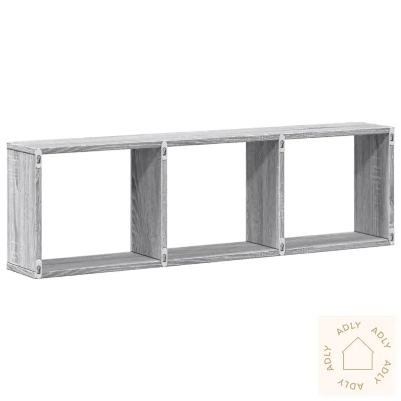 Veggskap 100X16X30 Cm Grå Sonoma Konstruert Tre