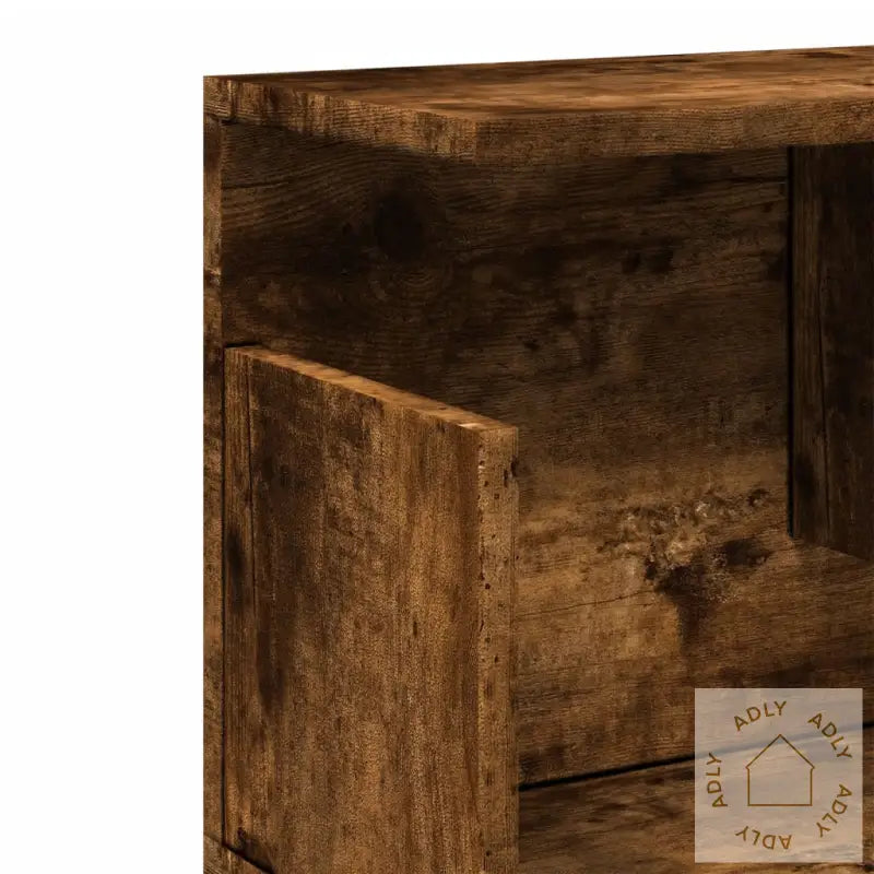 Veggskap 80X20X30 Cm Røkt Eik Konstruert Tre