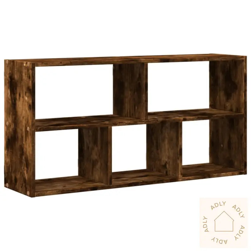 Vegghylle Røkt Eik 100X25X50 Cm Konstruert Tre