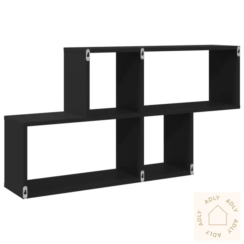 Vegghylle Svart 100X20X53 Cm Konstruert Tre