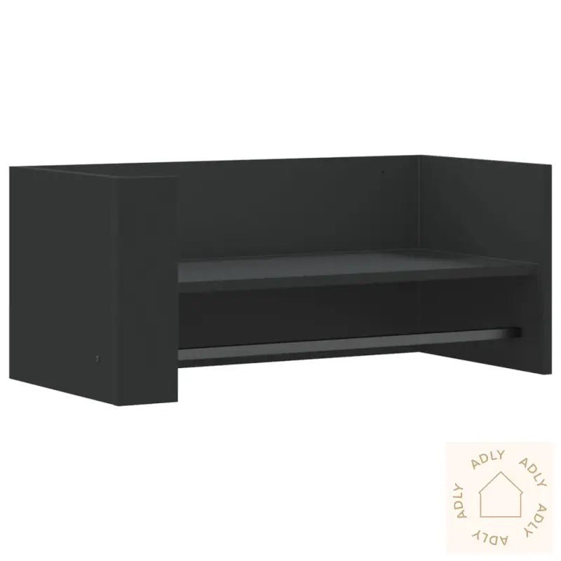 Vegghylle Svart 70,5X35X30,5 Cm Konstruert Tre
