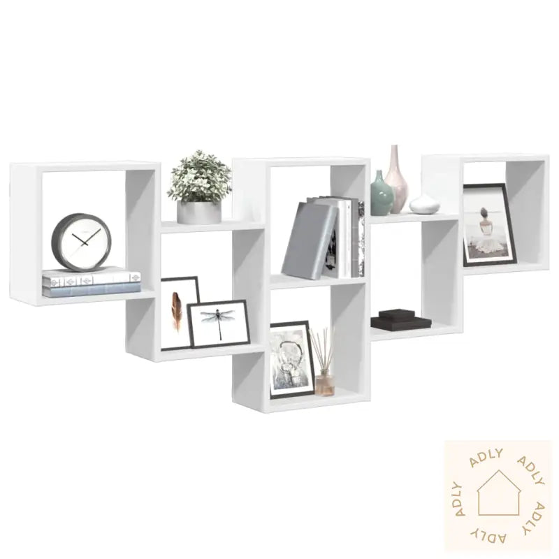 Vegghylle Hvit 159X18X66 Cm Konstruert Tre