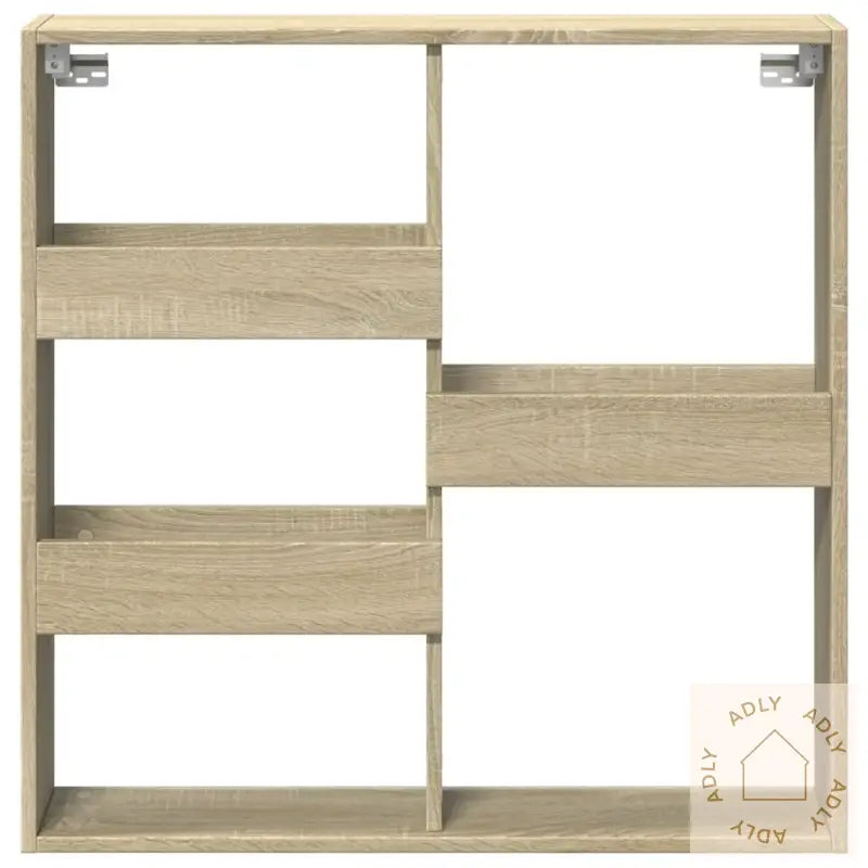 Veggskap Sonoma Eik 80X15X80 Cm Konstruert Tre