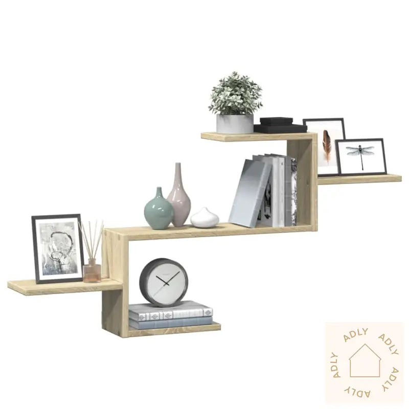 Vegghylle Sonoma Eik 104X15X49 Cm Konstruert Tre