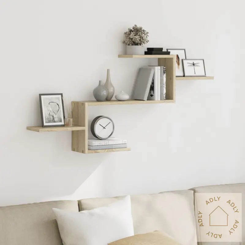 Vegghylle Sonoma Eik 104X15X49 Cm Konstruert Tre
