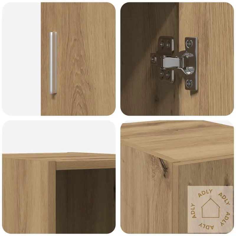 Vegghylle Håndlagd Eik 30X42.5X40 Cm Behandlet Tre