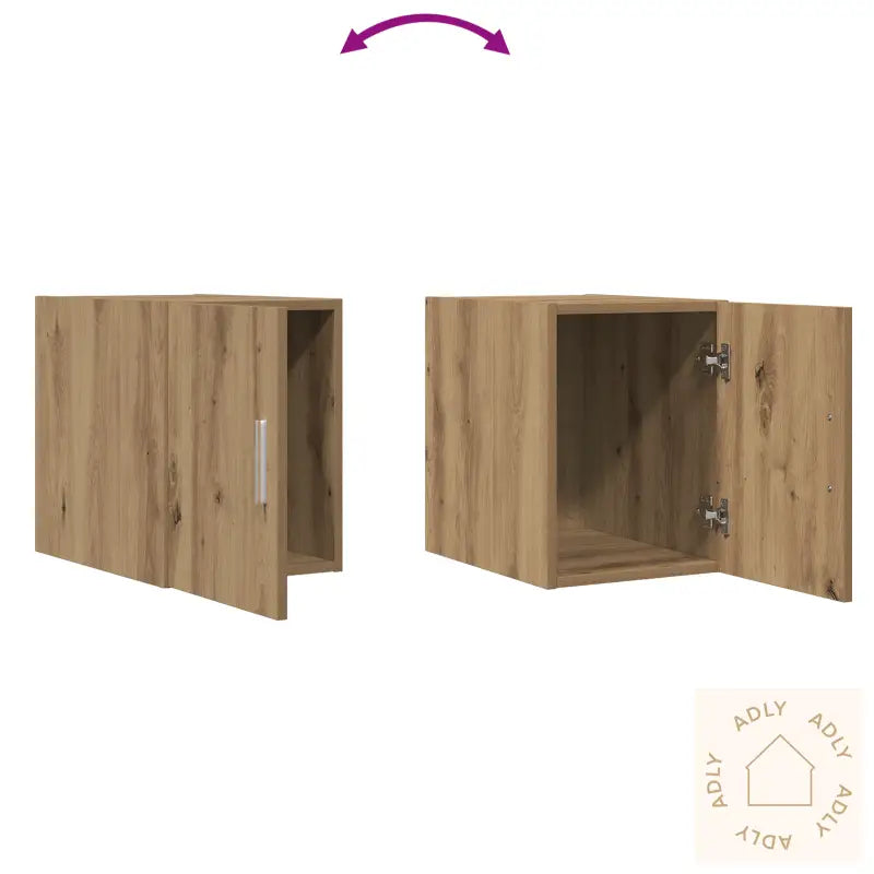 Vegghylle Håndlagd Eik 30X42.5X40 Cm Behandlet Tre