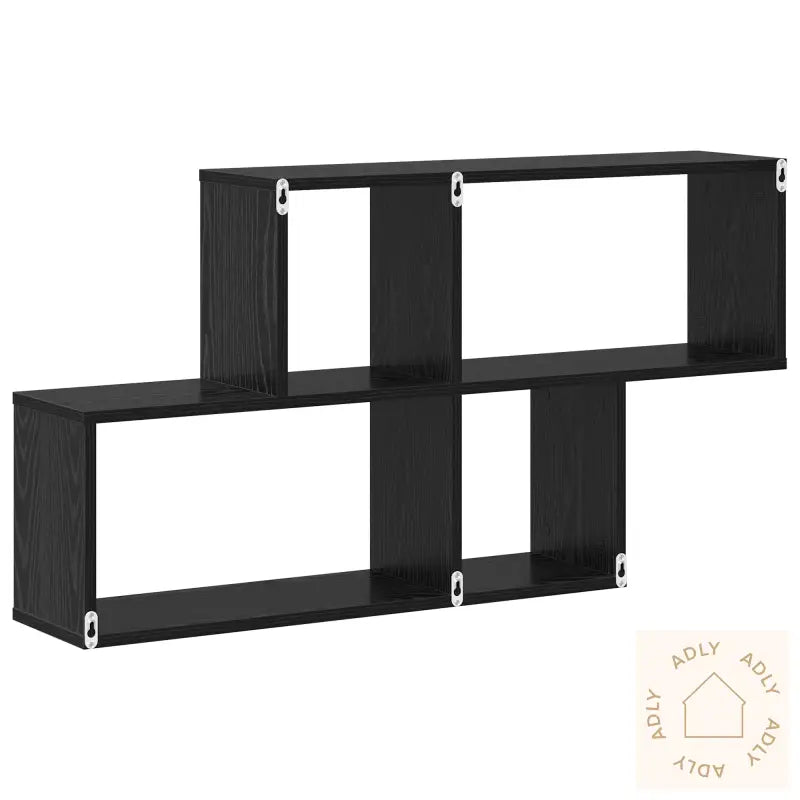 Vegghylle Svart Eik 100X20X53 Cm Ingeniørtre