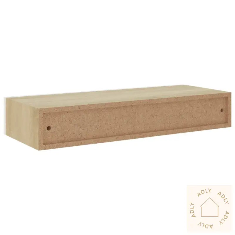 Veggmontert Skuffehylle Eik Og Hvit 60X23,5X10 Cm Mdf