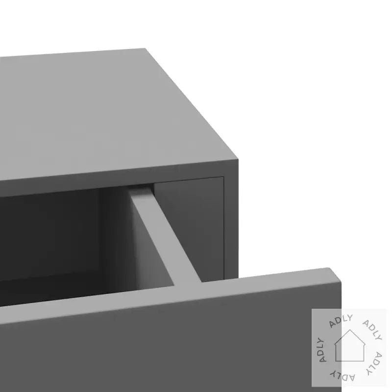 Veggmonterte Skuffehyller 2 Stk Grå 40X23,5X10 Cm Mdf