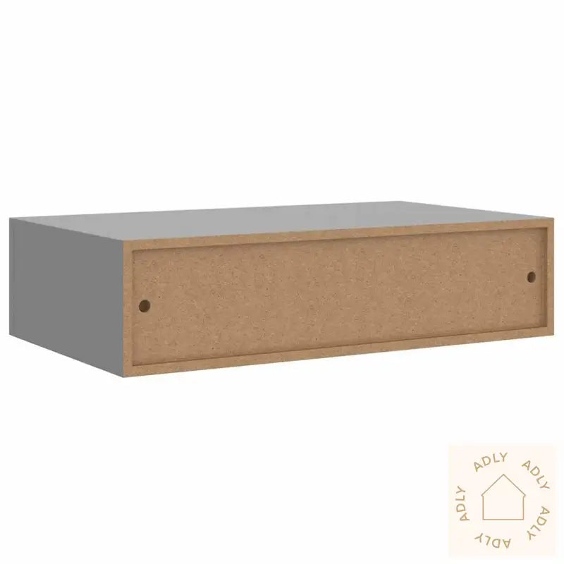 Veggmonterte Skuffehyller 2 Stk Grå 40X23,5X10 Cm Mdf