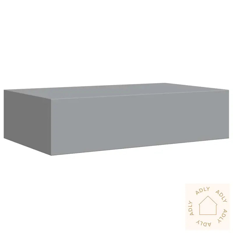 Veggmonterte Skuffehyller 2 Stk Grå 40X23,5X10 Cm Mdf