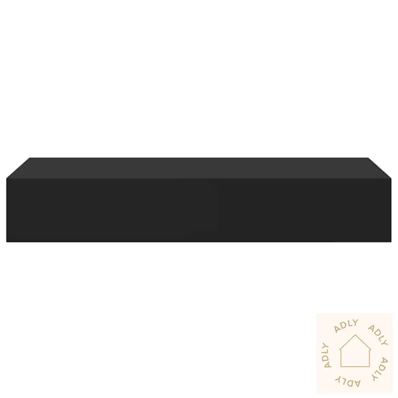 Veggmontert Skuffehylle Svart 60X23,5X10 Cm Mdf