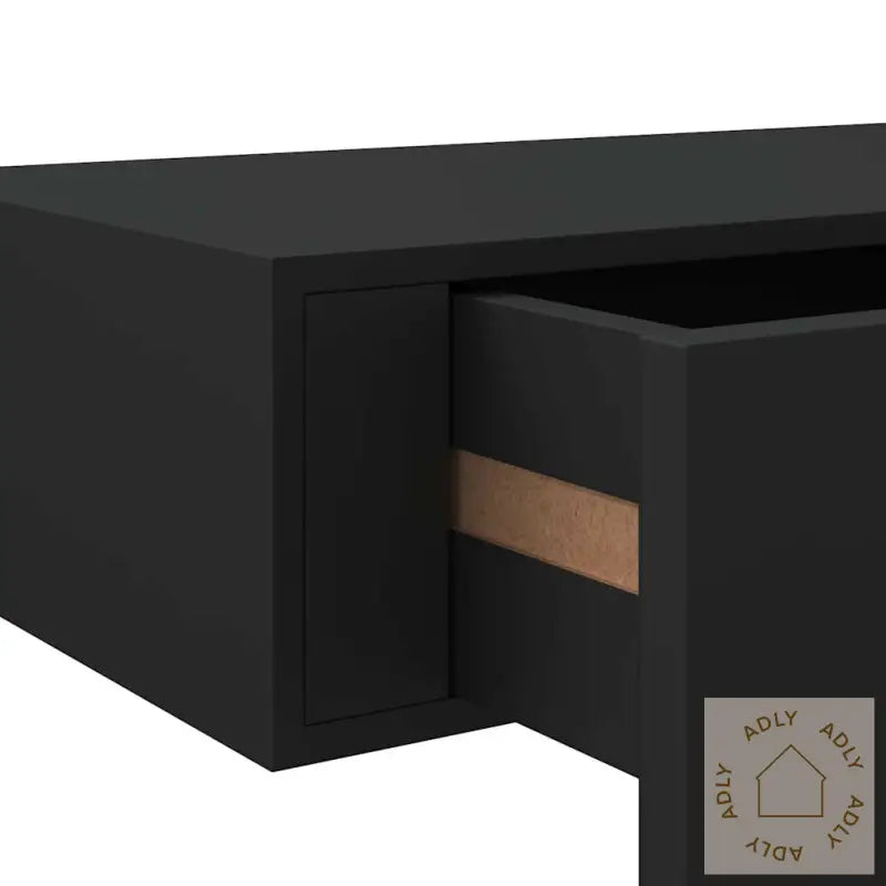 Veggmontert Skuffehylle Svart 60X23,5X10 Cm Mdf
