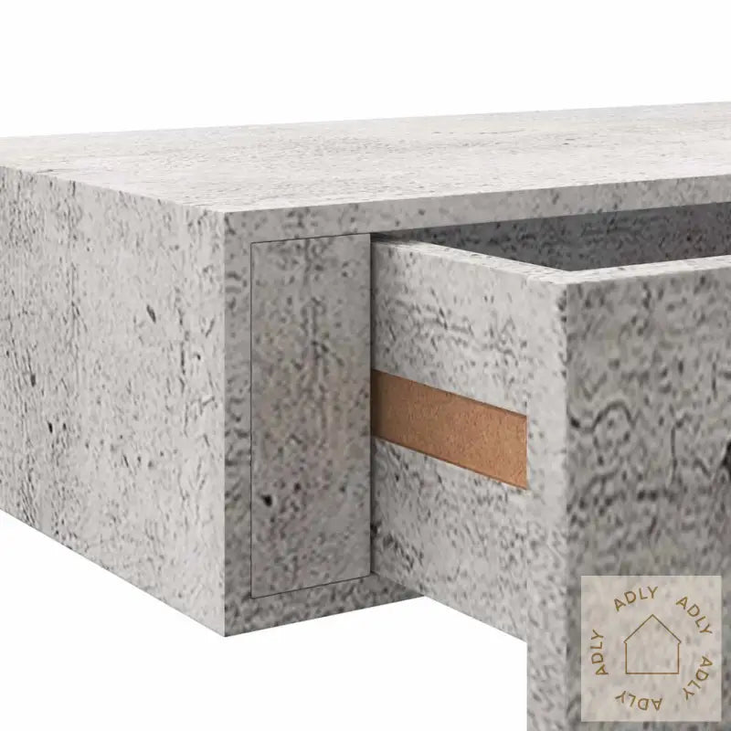 Veggmontert Skuffehylle Betonggrå 40X23,5X10 Cm Mdf