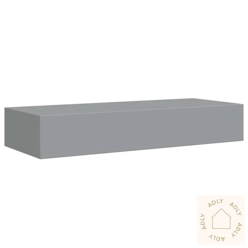 Veggmontert Skuffehylle Grå 60X23,5X10 Cm Mdf