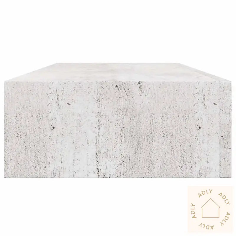 Veggmontert Skuffehylle Betonggrå 60X23,5X10 Cm Mdf