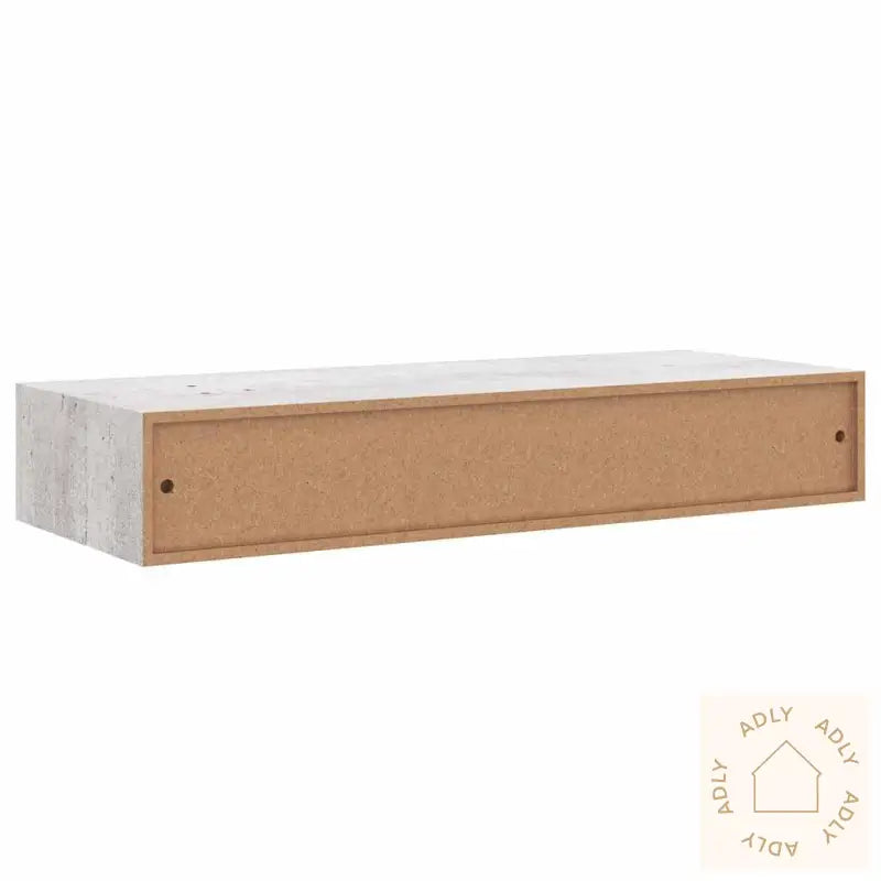 Veggmontert Skuffehylle Betonggrå 60X23,5X10 Cm Mdf
