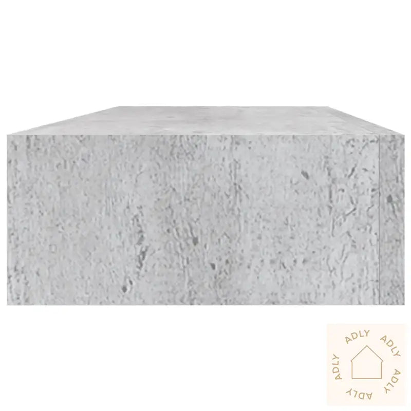 Veggmontert Skuffehylle Betonggrå 60X23,5X10 Cm Mdf