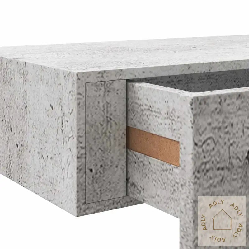 Veggmontert Skuffehylle Betonggrå 60X23,5X10 Cm Mdf