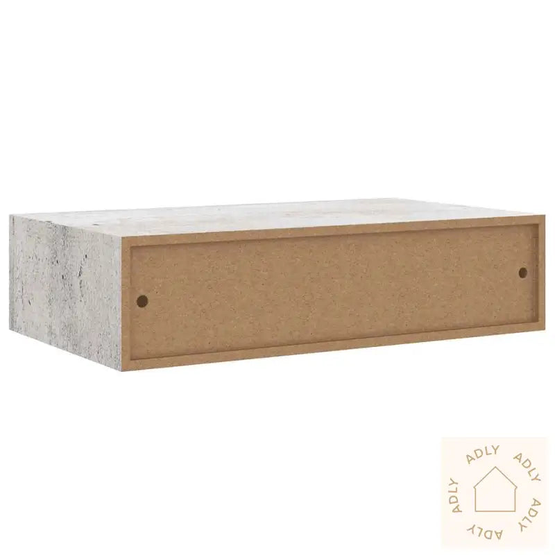 Veggmontert Skuffehylle Betonggrå 40X23,5X10 Cm Mdf