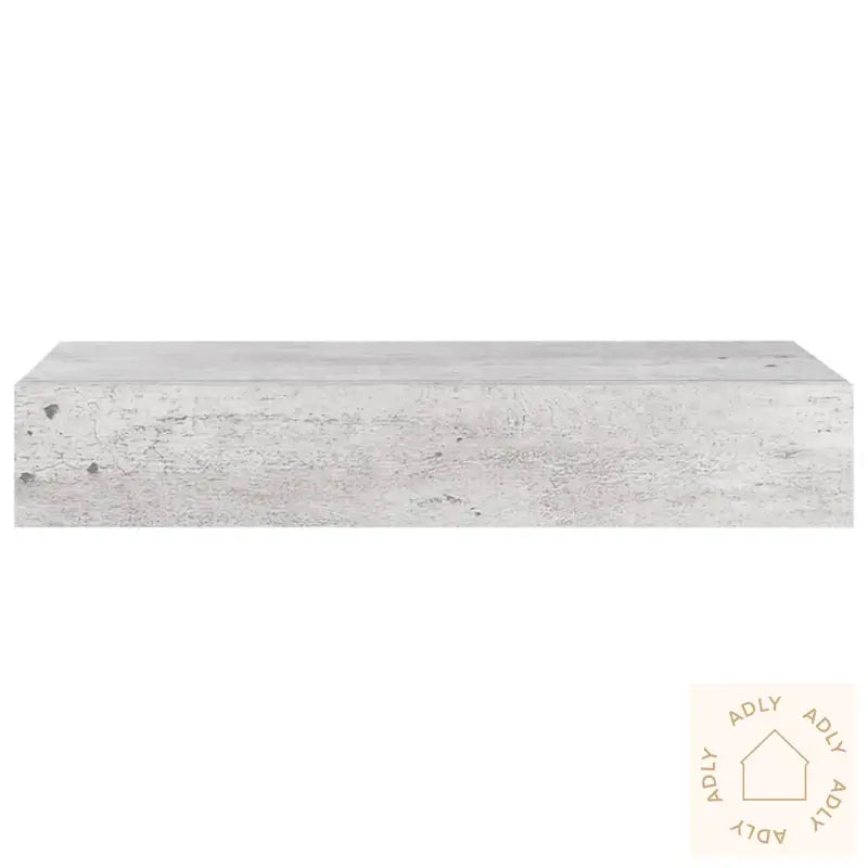 Veggmontert Skuffehylle Betonggrå 60X23,5X10 Cm Mdf