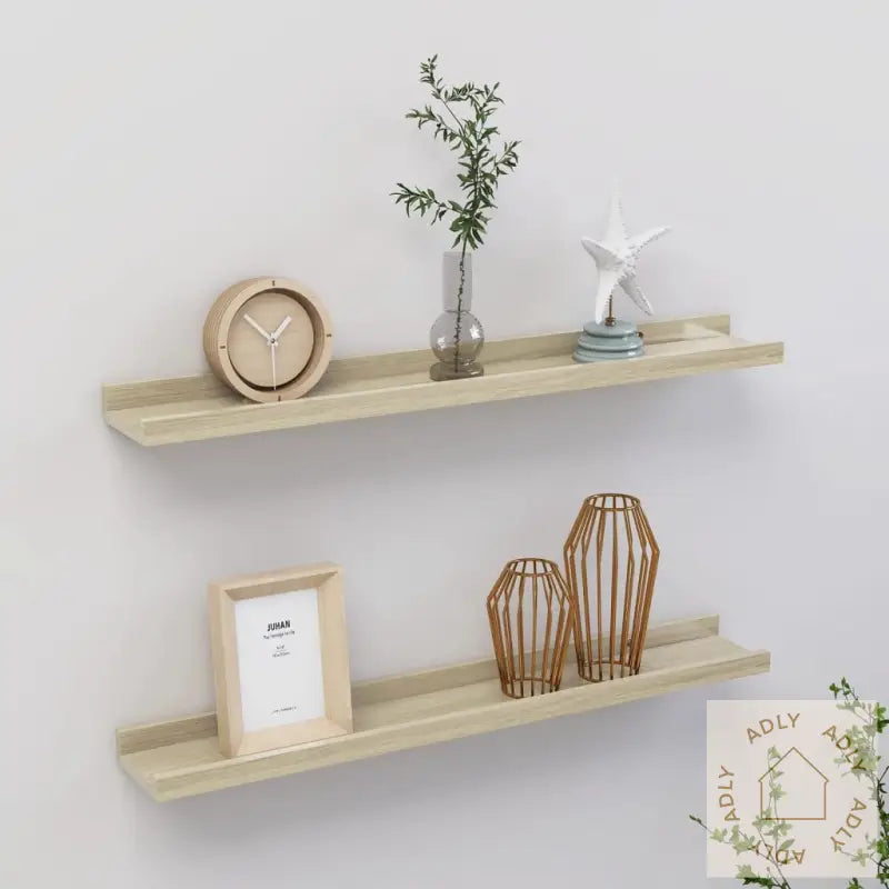 Vegghyller 2 Stk Sonoma Eik 60X9X3 Cm