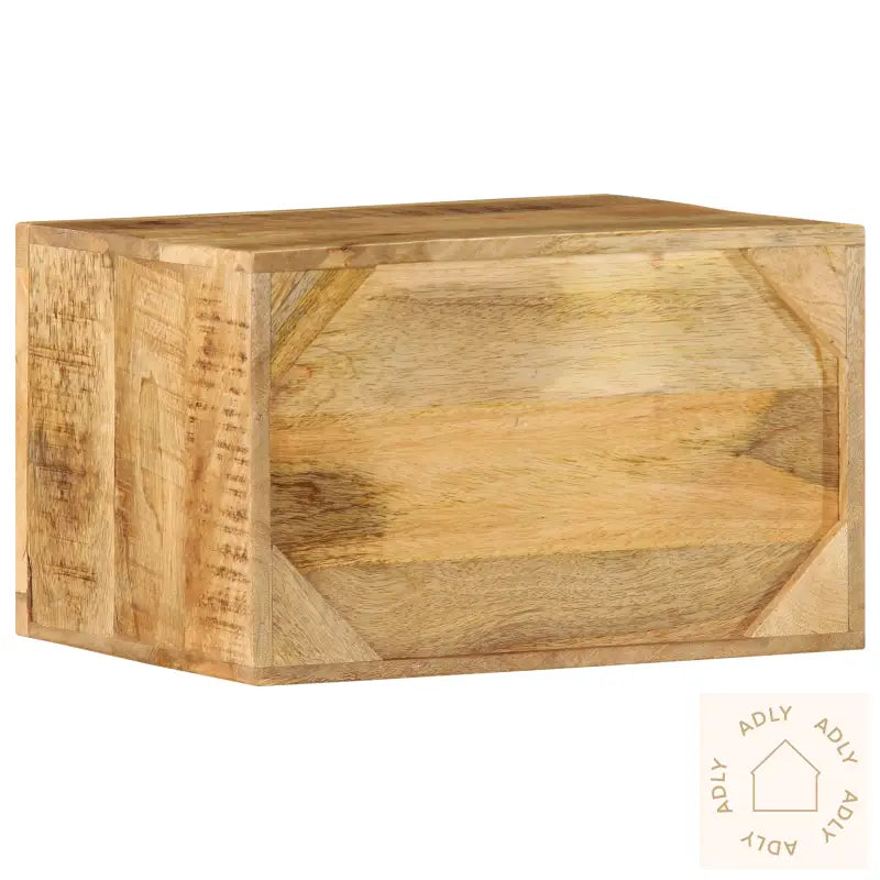 Veggmontert Nattbord 40X30X25 Cm Massivt Tre Grovt Mango