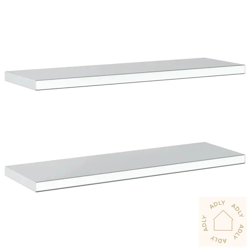 Vegghyller 2 Stk 75X23,5X3 Cm Sølv Rustfritt Stål