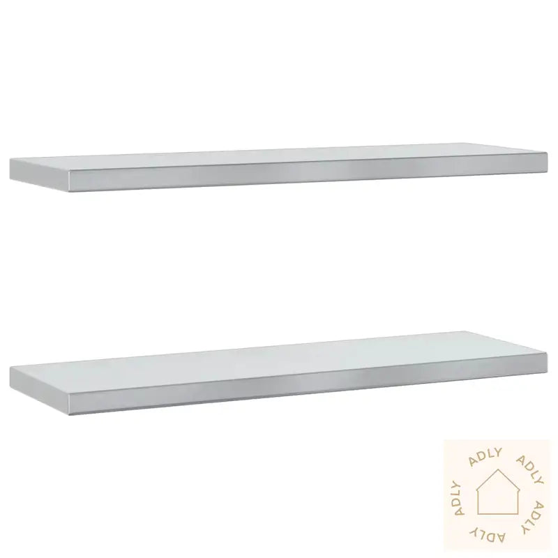 Vegghyller 2 Stk 75X23,5X3 Cm Sølv Rustfritt Stål