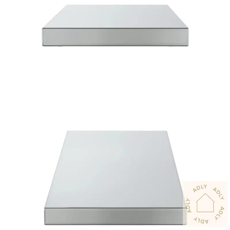 Vegghyller 2 Stk 75X23,5X3 Cm Sølv Rustfritt Stål