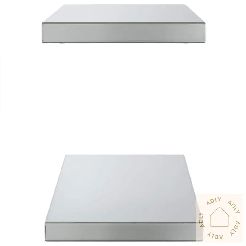 Vegghyller 2 Stk 50X23,5X3 Cm Sølv Rustfritt Stål