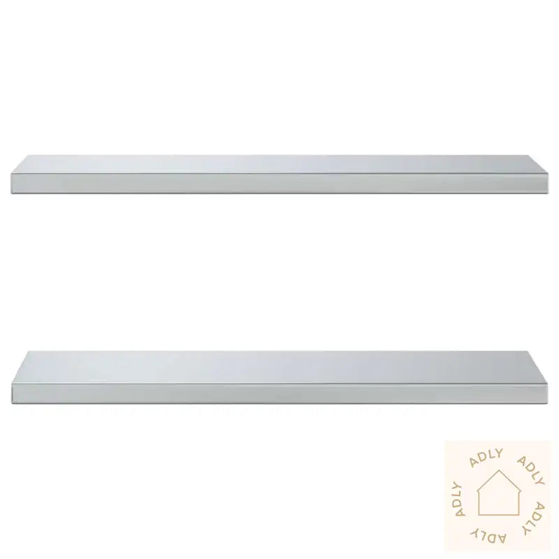 Vegghyller 2 Stk 75X23,5X3 Cm Sølv Rustfritt Stål