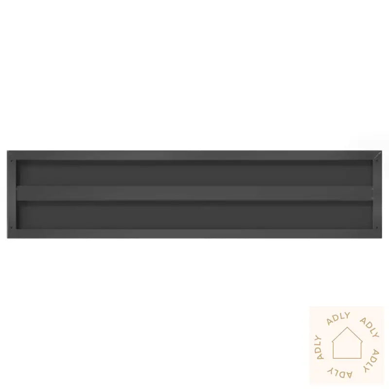 Vegghyller 2 Stk 100X23,5X3 Cm Svart Rustfritt Stål