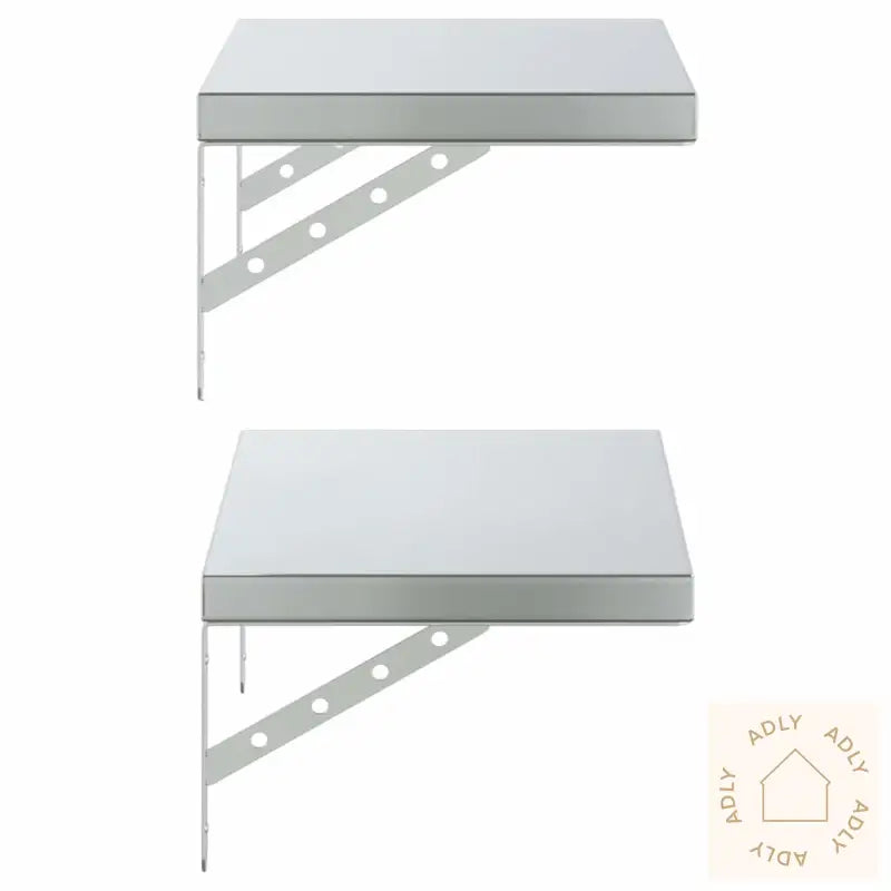 Vegghyller 2 Stk 50X30 Cm Sølv Rustfritt Stål