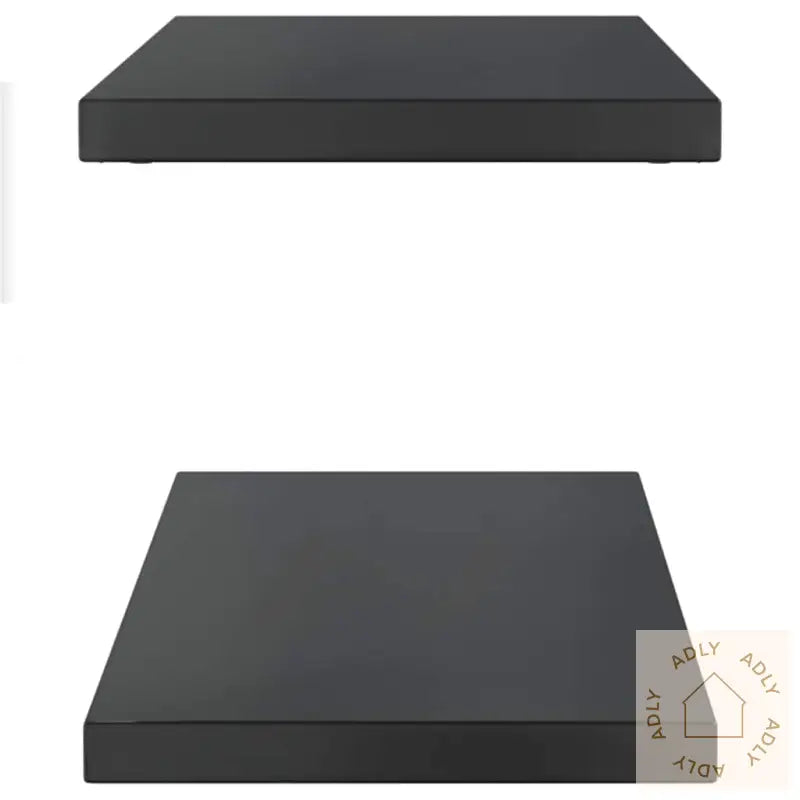 Vegghyller 2 Stk 100X30X3 Cm Svart Rustfritt Stål