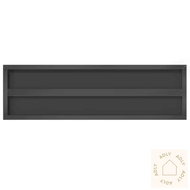 Vegghyller 2 Stk 100X30X3 Cm Svart Rustfritt Stål