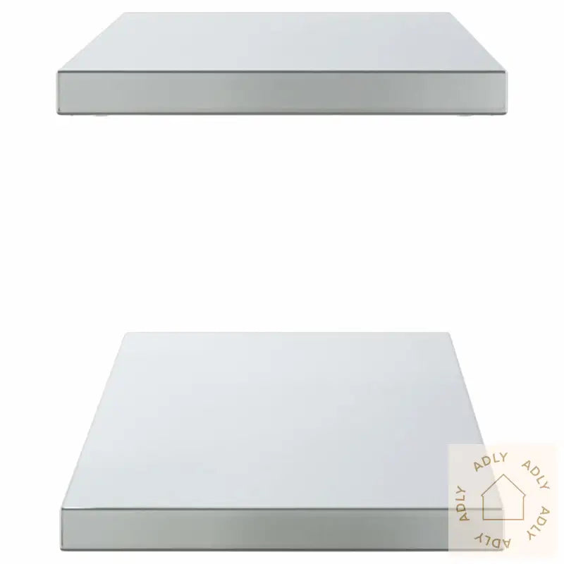 Vegghyller 2 Stk 100X30X3 Cm Sølv Rustfritt Stål