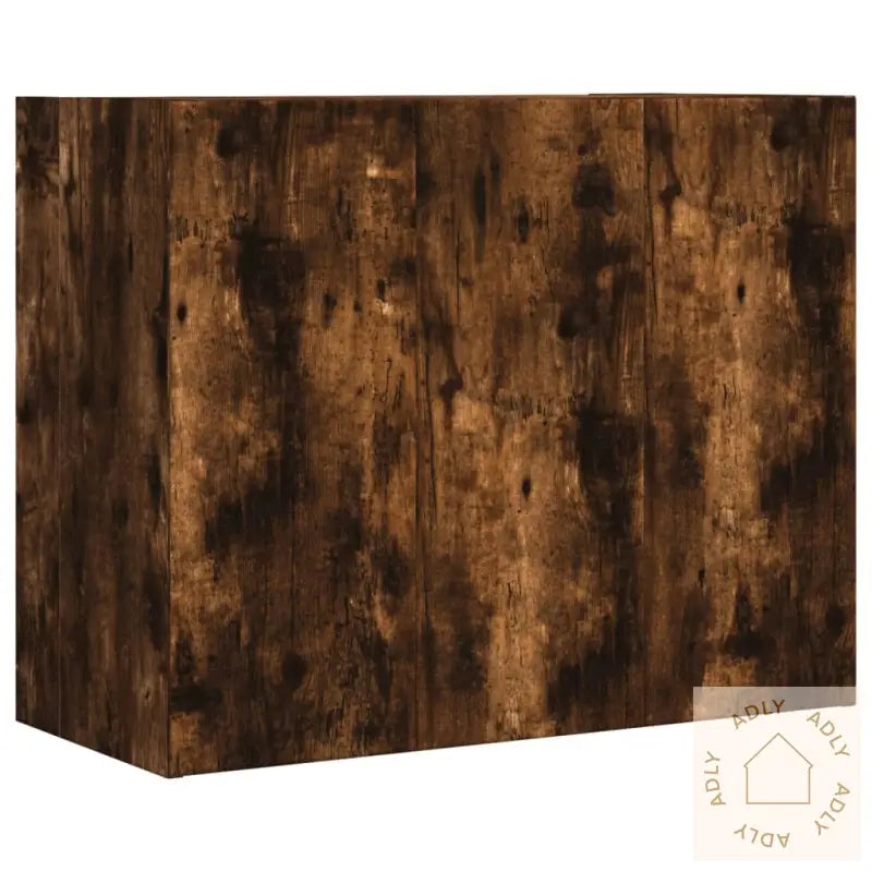Veggskap Røkt Eik 75X35X60 Cm Konstruert Tre