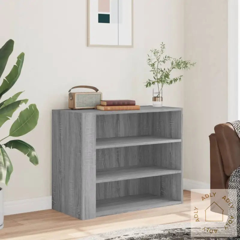 Veggskap Grå Sonoma 75X35X60 Cm Konstruert Tre