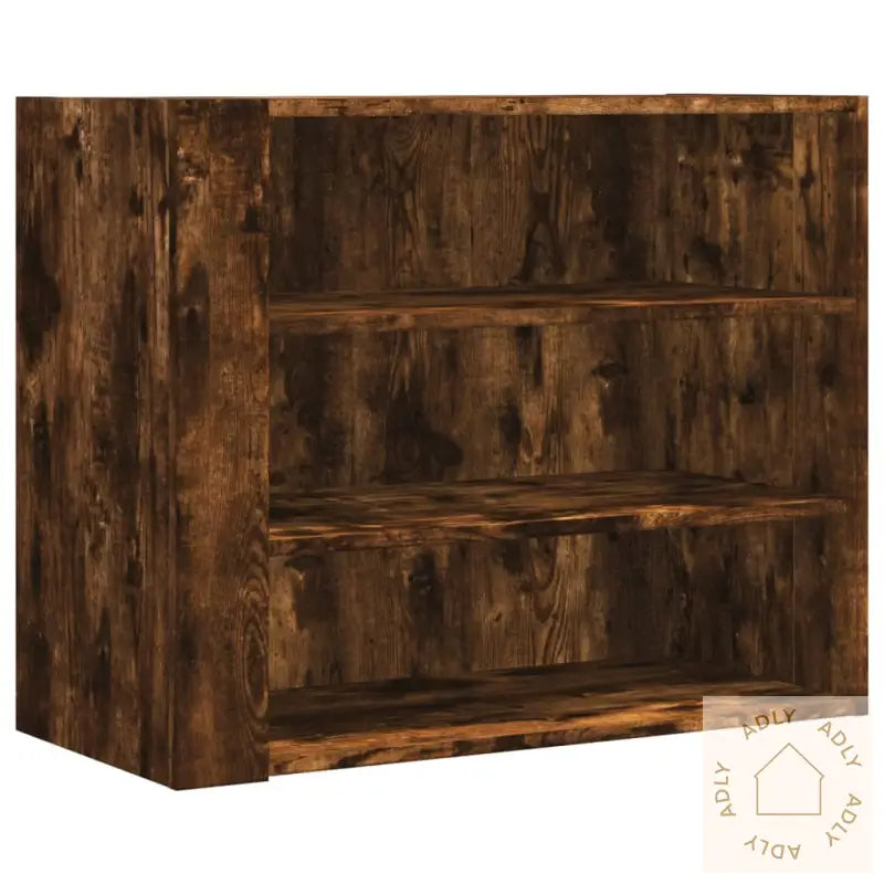 Veggskap Røkt Eik 75X35X60 Cm Konstruert Tre