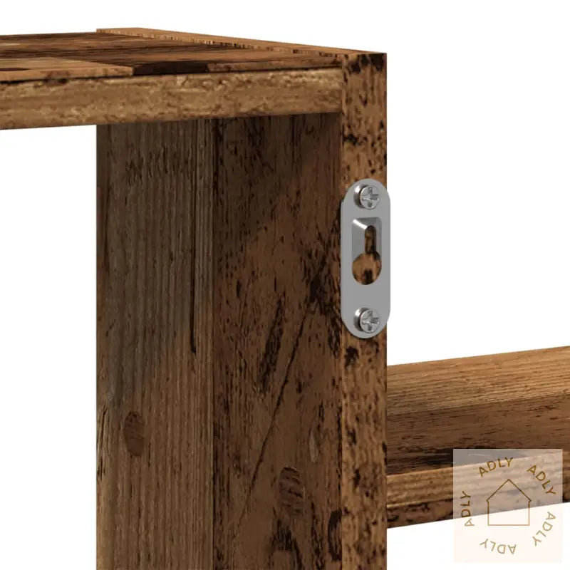 Veggmontert Hjørnehylle Svart 104X15X49 Cm Konstruert Tre