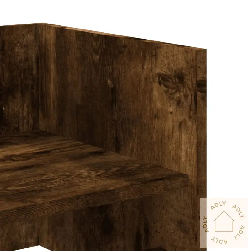 Vegghylle Røkt Eik 70,5X35X30,5 Cm Konstruert Tre